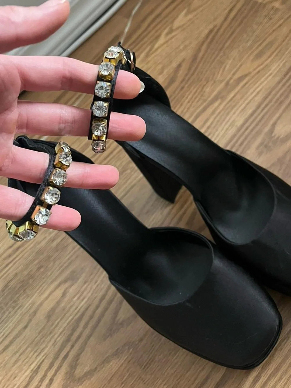 Black platform heels